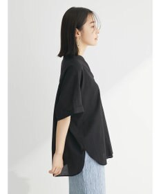 Green Parks 綿麻混フレンチスリーブスキッパーシャツ