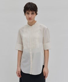 BEIGE， 【洗える】BAC / バンドカラーブラウス