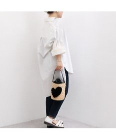 UNBILLION カシュカシュ cachecache / ハート付ラフィアバケットトート カゴバッグ