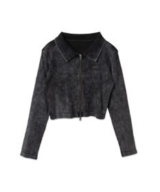 WEGO ヴィンテージウォッシュWZIPトップス