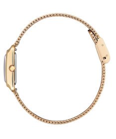 CITIZEN 【光発電エコ・ドライブ】ハンサムなスクエアケース 替えバンド付き ウォームゴールド レッド