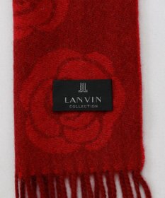 AURORA LANVIN COLLECTION（ランバン コレクション） カシミヤ１００％厚手柄ジャカードプチマフラー