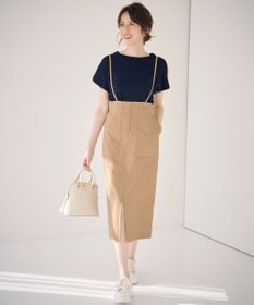 ANY SIS L 【2WAY】フロントジップタイト スカート