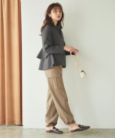 Feroux 【洗える】ラッフルスキッパー ブラウス