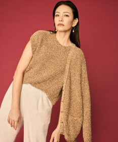 自由区 【カタログ掲載】ラメファンシーツイード カーディガン