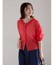 Te chichi 【WEB限定カラーあり】ペーパータッチヤーン2wayメッシュニット