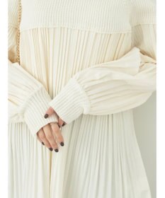 earth music&ecology プリーツフレアニットチュニック