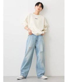 AMERICAN HOLIC バックＺＩＰロゴ刺繍ポンチチュニック