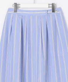 J.PRESS LADIES 【洗える】 セルロース タイプライター ストライプ フレアー スカート