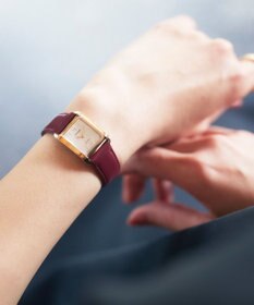 CITIZEN 【光発電エコ・ドライブ】ハンサムなスクエアケース 替えバンド付き ウォームゴールド レッド