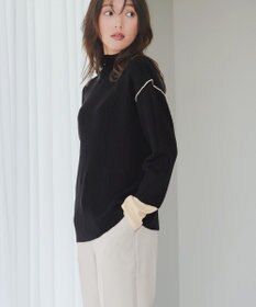 Tiaclasse 配色スリーブリブニットトップス