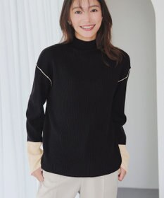 Tiaclasse 配色スリーブリブニットトップス