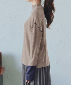 Tiaclasse 配色スリーブリブニットトップス