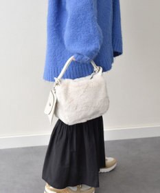 INTER-CHAUSSURES 【MARCO MASI】ポーチ付きフェイクファーバッグ