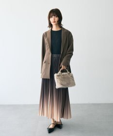 YECCA VECCA 袖口シアーリブニット