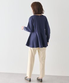 ANY ジョーゼット裏起毛ペプラムプルオーバー