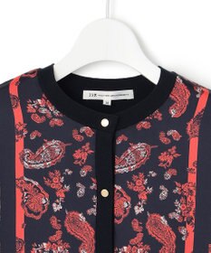 23区 S スカーフパネルプリント カーディガン