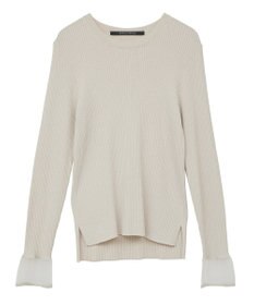 YECCA VECCA 袖口シアーリブニット