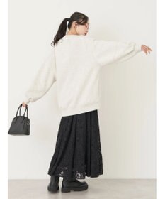 earth music&ecology 起毛レースフレアスカート