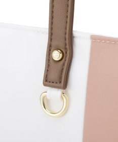 Maison de FLEUR トリコロールスクエアトートバッグ