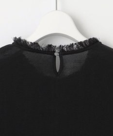 自由区 【カタログ掲載・洗える】フリンジディテールノースリーブ カットソー