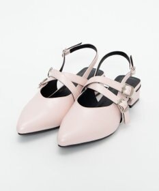WEGO ダブルベルトポインテッドシューズ