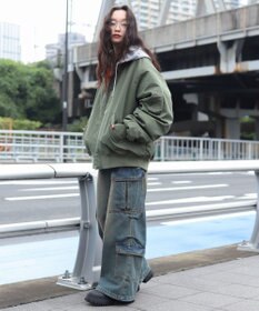 WEGO 【ユニセックス着用ITEM】2WAYフードパファーMA－1