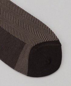 GOTAIRIKU 蒸れにくい/高耐久【日本製/ビジカジ兼用/定番】オリジナル コーデュラ混 ソックス_ヘリンボーン柄