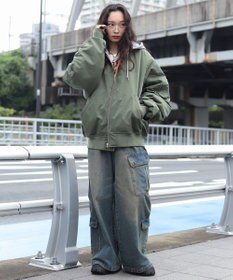 WEGO 【ユニセックス着用ITEM】2WAYフードパファーMA－1