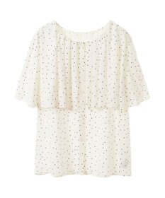 earth music&ecology ケープカラーブラウス