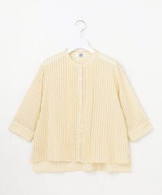 J.PRESS LADIES 【洗える】シアーピンストライプ ブラウスライク カットソー