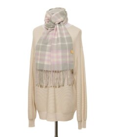 MOONBAT WEB限定【洗える】ミエル (miel) カシミヤ100％ チェックマフラー