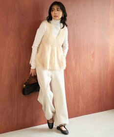 UNFILO 【暖かさ＆着心地の良さで大ヒット】コットンカシミヤ タートルネックカットソー