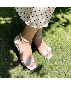 MODE ET JACOMO <carino>パールバックルアンクルベルトサンダル