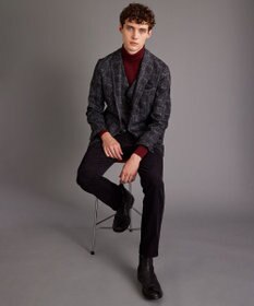 JOSEPH ABBOUD 【ウエストも伸びる！/2WAYストレッチ/暖かい/オーガニック】オーガニックコットン ウオーム パンツ