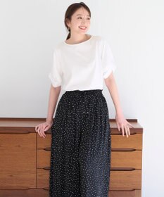 ANY 【接触冷感】シルケットスムース タックスリーブトップス