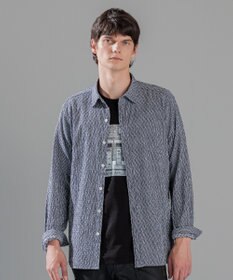 JOSEPH HOMME トライジャガード ストライプ ストレッチ    レギュラーカラーシャツ