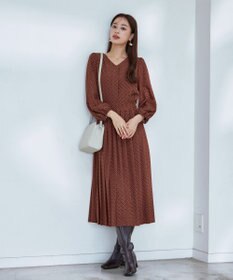 Tiaclasse 【洗える・新色追加】パフスリーブプリーツワンピース