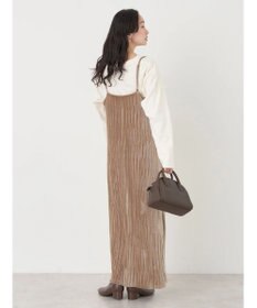 earth music&ecology ベロアプリーツキャミワンピース