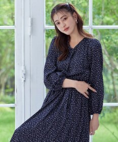 Tiaclasse 【洗える・新色追加】パフスリーブプリーツワンピース