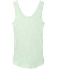 une nana cool 綿100% リブ編みコットン タンクトップ