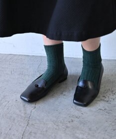 muuc ビーズモチーフのスクエアシューズ