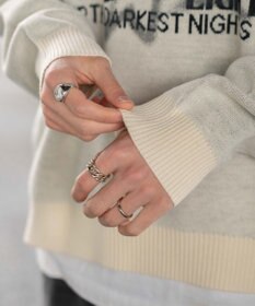 WEGO スプレーグラフィックニットプルオーバー