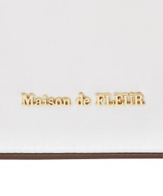 Maison de FLEUR トリコロールスクエアトートバッグ
