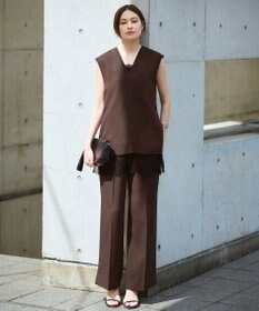 ICB L 【CLASSY.掲載・新色追加・WEB限定カラーあり】FluidBackSatin ワイドパンツ