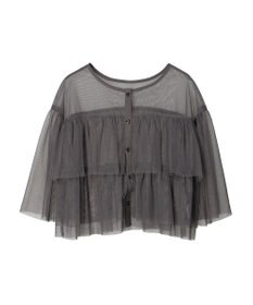 Green Parks ・ＳＵＧＡＲ　ＳＰＯＯＮ　チュールティアードブラウス