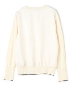 BEIGE， CHLOR / ウールシルクツイルドッキングVネックニット