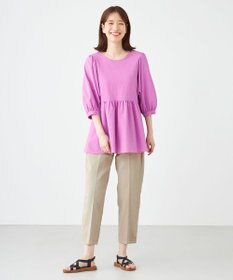 SHARE PARK LADIES ソフトタッチギャザーブラウス