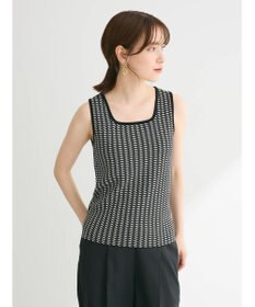 Green Parks ジャガード柄スクエアニットプルオーバー