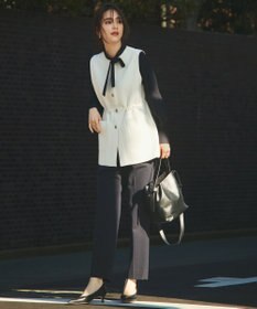 自由区 ライトフィールジャージータックテーパード パンツ